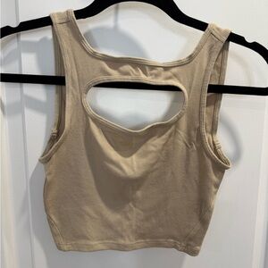 lululemon ribbed cut out tank